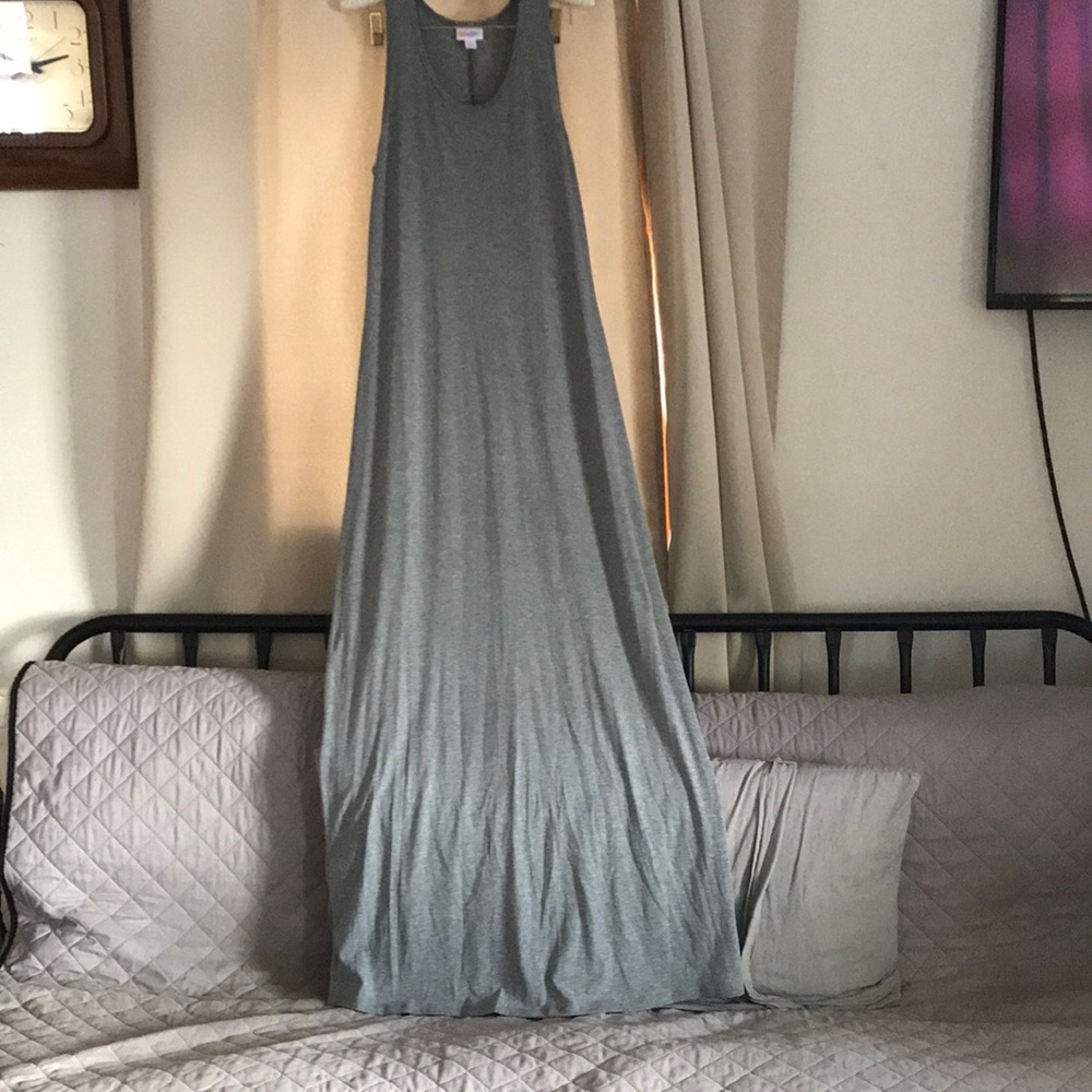 LuLaRoe, Dani, size M.  Heather grey, maxi dress